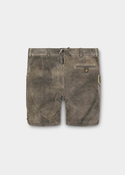 Lederhose "Reinheitsgebot" - graubraun/grün