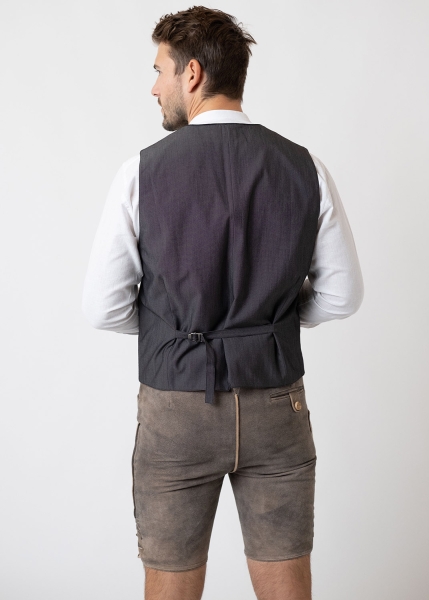 Lederhose "Schafkopf" - graunbraun/blau