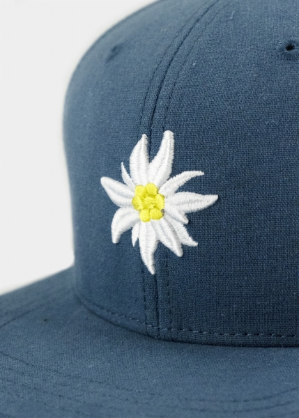 "Edelweiß Leinen" - wachholderblau (Snapback)
