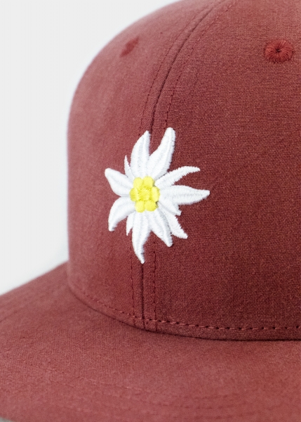 "Edelweiß Leinen" - karminrot (Snapback)