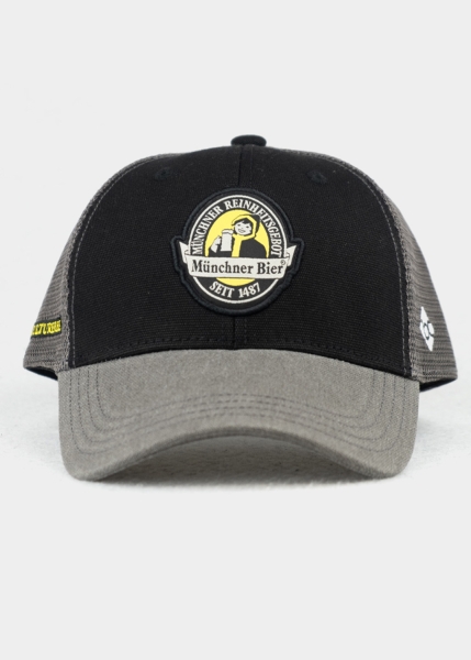 Cap "Münchner Bier" - schwarz (Curved)