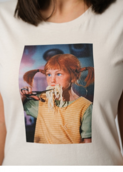 T-Shirt "Nudelparty" - altweiß