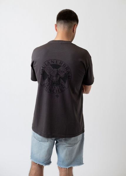 Retro-Shirt "Paulaner" - schwarzgrau
