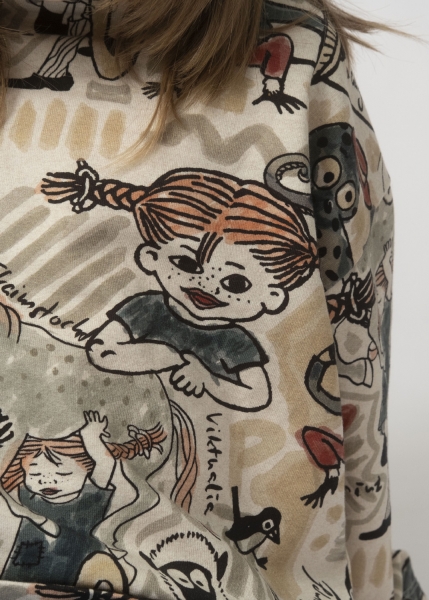 Sweater "Pippi Langstrumpf" - beige, Kinder