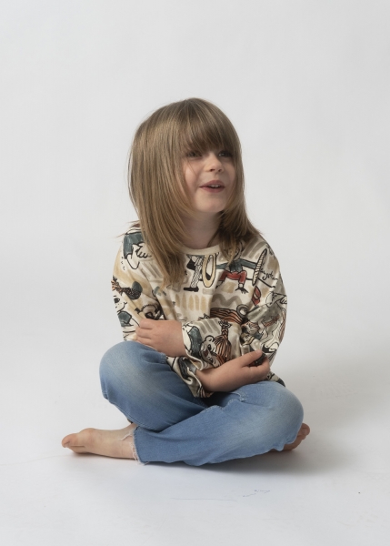 Sweater "Pippi Langstrumpf" - beige, Kinder