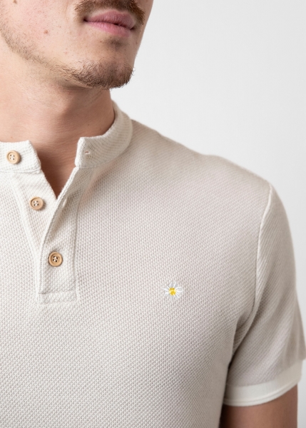 Poloshirt "Edelweiß Feinstrick" - beige