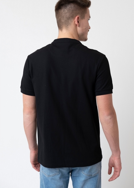 Poloshirt "Edelweiß" - schwarz