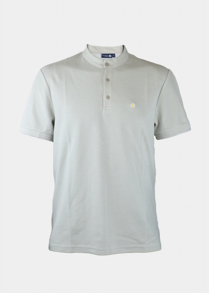 Poloshirt "Edelweiß" - hellgrau