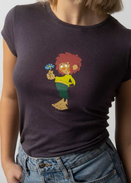 T-Shirt "Pumuckl Blume" - graphit (Damen)