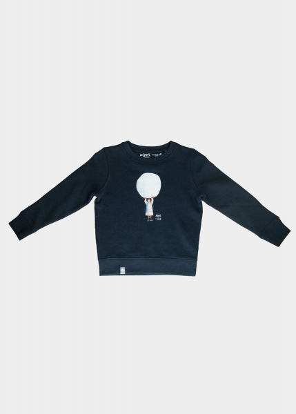 Sweater "Pippis Schneeballschlacht" - dunkelblau, Kinder