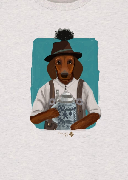 T-Shirt "Prost, Waldi" - cremegrau