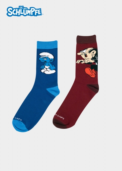 2er Socksbox "Schlümpfe"