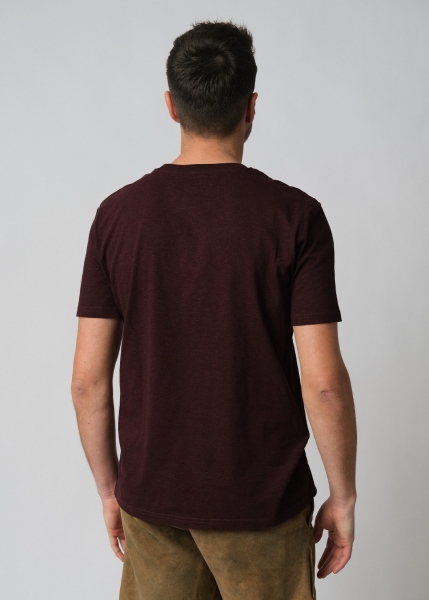 T-Shirt "Leberspatzlsuppn" - traubenrot