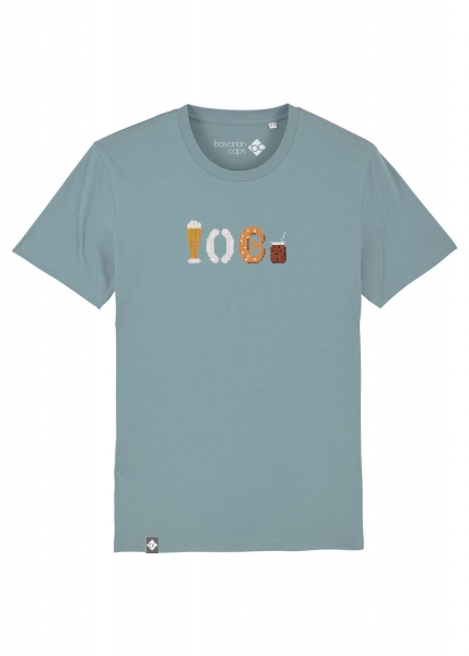 T-Shirt "Weißwurschtfrühstück" - graublau