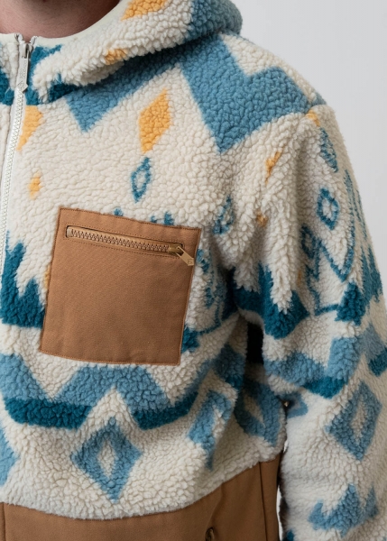 Fleece-Jacke "Winterwald" unisex, beige-multi