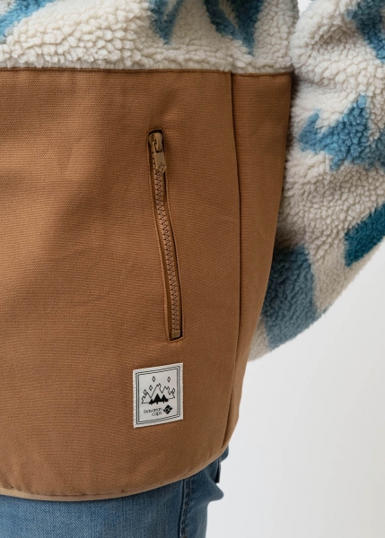 Fleece-Jacke "Winterwald" unisex, beige-multi