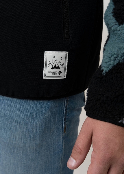 Fleece-Jacke "Winterwald" unisex, dunkelgrau-multi