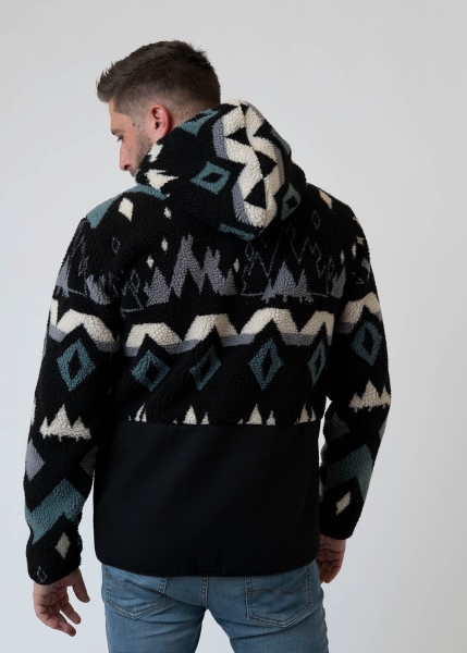 Fleece-Jacke "Winterwald" unisex, dunkelgrau-multi
