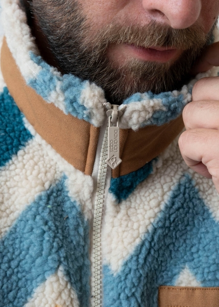 Fleece-Weste "Winterwald" unisex, beige-multi