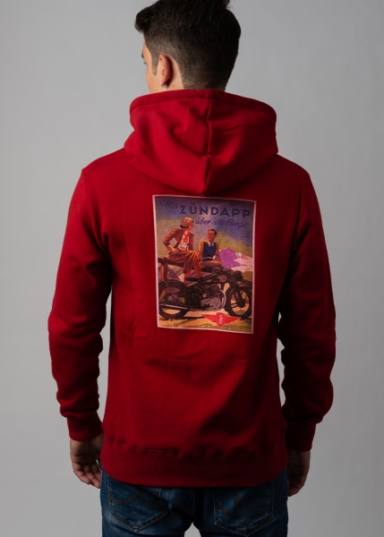 Hoodie "Zündapp" - dunkelrot